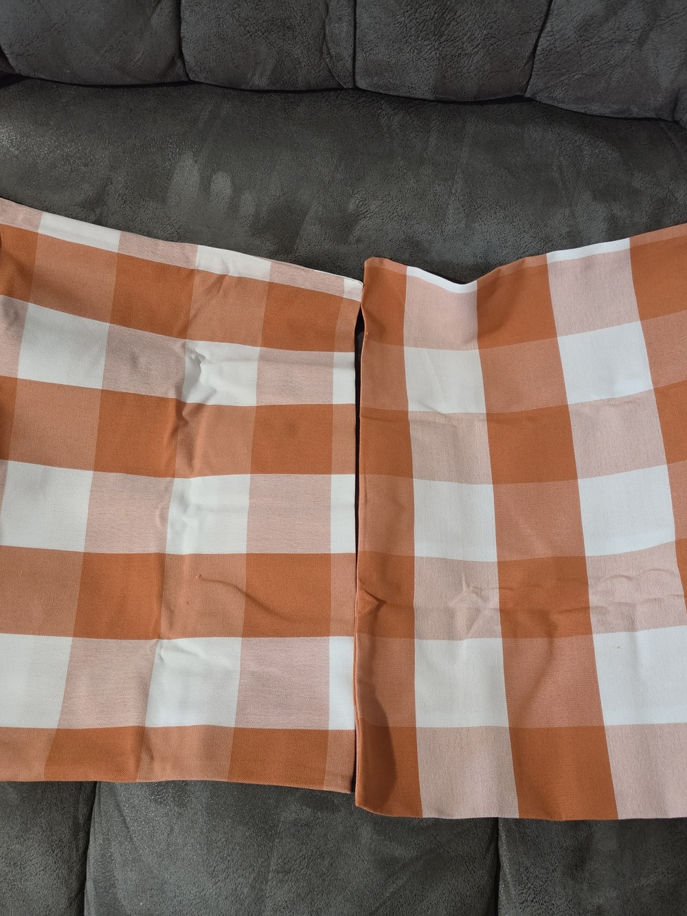 Orange Plaid Pillow Covers 18x18